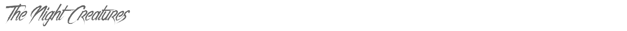 Sample characters The Night Creatures Font